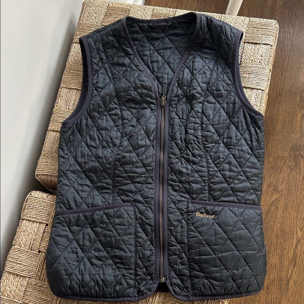 Barbour Navy Blue Quilted Vest